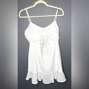 Hello Molly Lovers Quarrel Mini Dress in white. New with tags. Size small.